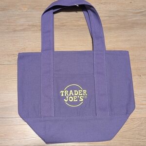 NEW Trader Joe's Mini Tote Bag in Purple